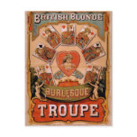 British Blonde Burlesque, 'Troupe' Retro Theater Postcards