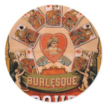 British Blonde Burlesque, 'Troupe' Retro Theater Round Stickers