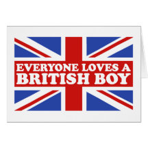 British Boy Greeting Cards