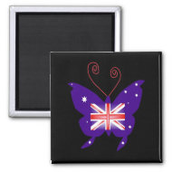 British Butterfly Diva magnet