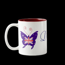 British Butterfly Diva mugs