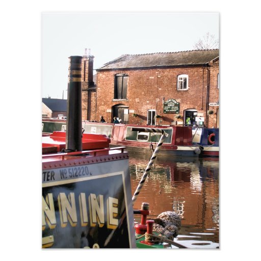 BRITISH CANAL BOATS PHOTO PRINT