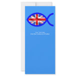 British Christian Fish Symbol Flag Rack Card Template