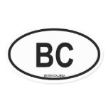 British Columbia "BC" Oval Stickers
