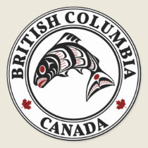 British Columbia Canada Haida art Salmon stickers