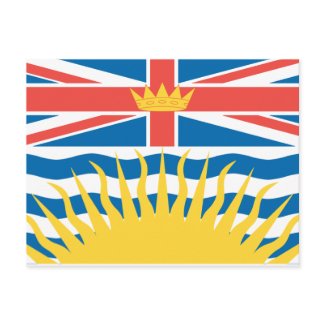BRITISH COLUMBIA FLAG postcard