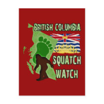 British Columbia Squatch Watch Post Card