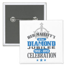 British Diamond Jubilee - Royal Souvenir Buttons