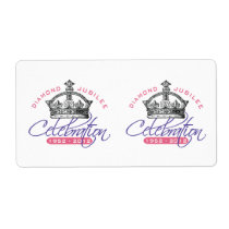 British Diamond Jubilee - Royal Souvenir Personalized Shipping Labels