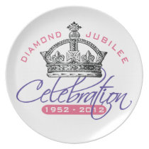 British Diamond Jubilee - Royal Souvenir Dinner Plates