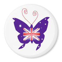 British Diva Butterfly magnets