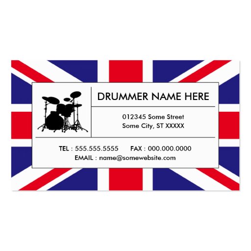 british drums business card templates