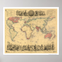 British Empire Throughout the World 1855 Posters