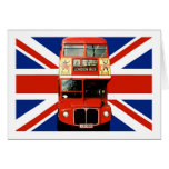 British Flag and London Bus Greeting Cards