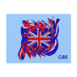 British flag art explosion. Show your pride. Postcards