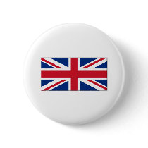 British Flag bevelled Pinback Buttons