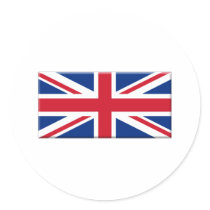 British Flag bevelled stickers