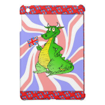British flag, British dinosaur iPad Mini Covers