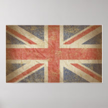 British Flag Distressed Poster