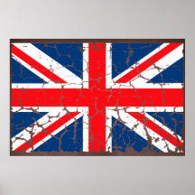 British Flag Distressed Print