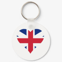 British Flag Heart keychains