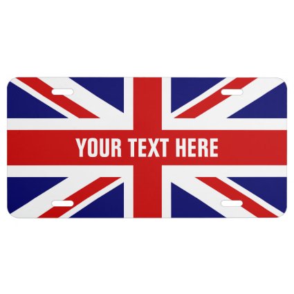 British flag license plate with Union Jack License Plate