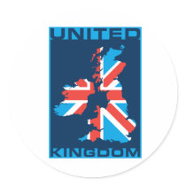British Flag Map stickers