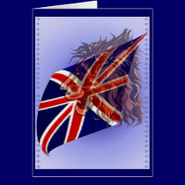 British Flag 'n' Lion Card by Lotacats British Flag 'n' Lion Card