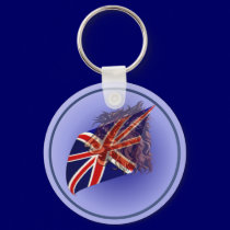 British Flag 'n' Lion Keychain by Lotacats British Flag 'n' Lion Keychain