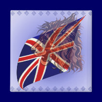British Flag 'n' Lion Magnet by Lotacats British Flag 'n' Lion Magnet