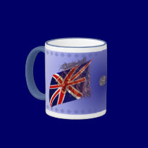 British Flag 'n' Lion Mug by Lotacats British Flag 'n' Lion Mug