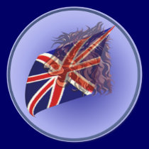 British Flag 'n' Lion Sticker by Lotacats British Flag 'n' Lion Sticker