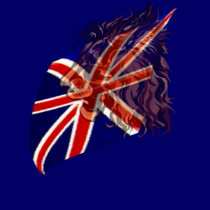 British Flag 'n' Lion T-Shirt by Lotacats British Flag 'n' Lion T-Shirt