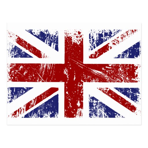 British Flag Punk Grunge Postcards