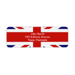British flag return address labels