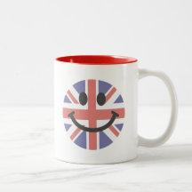 British Flag Smiley face Mug