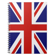 British flag spiral note book