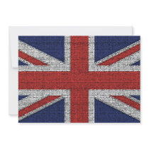 British Flag Tattered Custom Invite