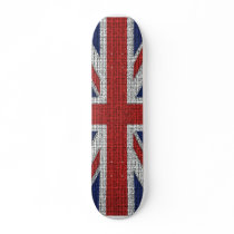 British Flag Tattered Custom Skate Board