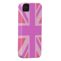 British Flag (Union Jack) in pink iphone Iphone 4 Case-mate Case