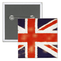 British Flag Union Jack Square Button