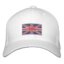 British flag with extra stitch detail embroidered hats