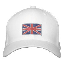 British flag with extra stitch detail embroidered hats