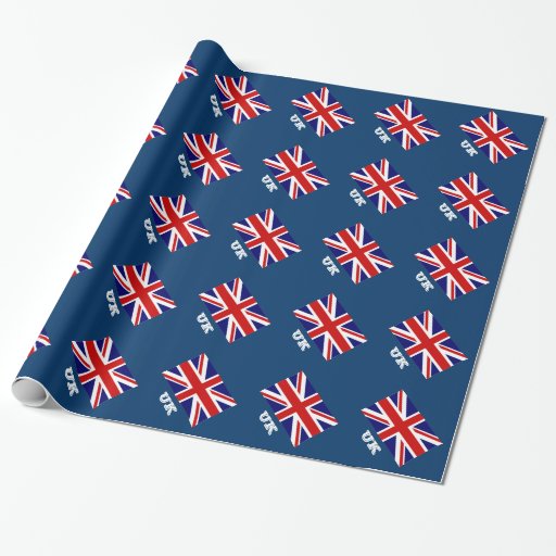 British flag wrapping paper Union Jack design Zazzle