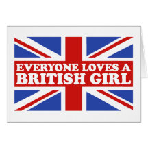 British Girl Greeting Cards