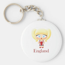 British Girl Keychain