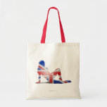 British Girl Silhouette Flag Canvas Bag