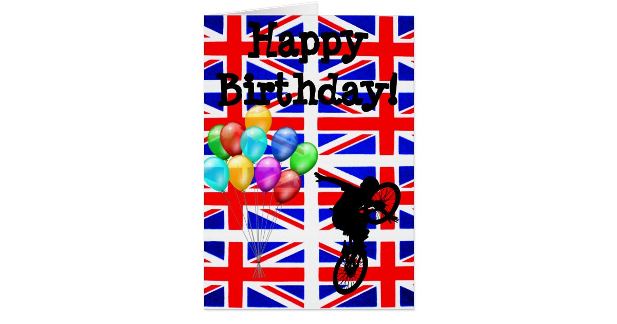 BRITISH HAPPY BIRTHDAY! CARD Zazzle