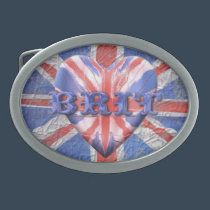 British Heart belt buckles