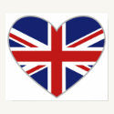 Coração britânico pôsteres